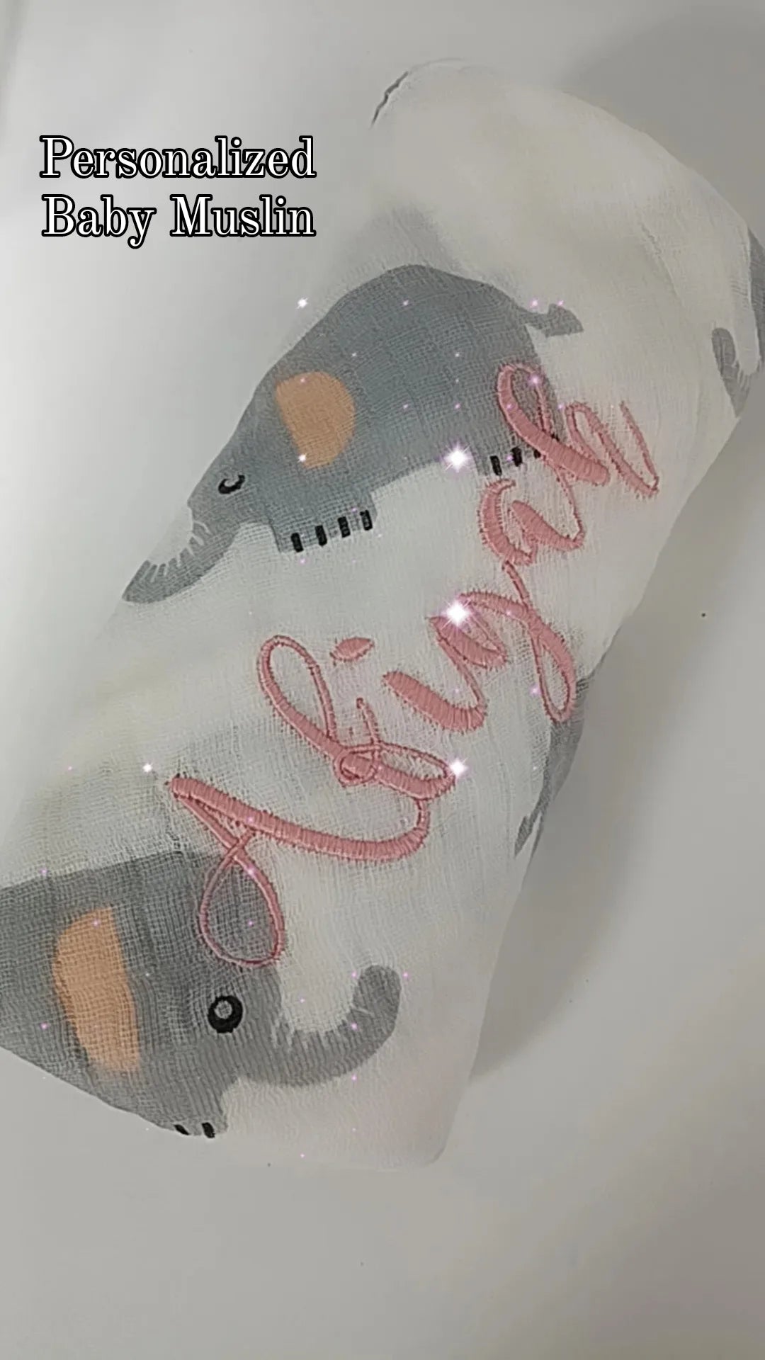 Personalized Muslin swaddle